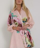 White Sandstorm Del Sol Ls Mini Dress