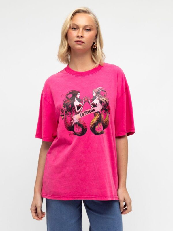 Paper Heart Mermaid Pink Tee