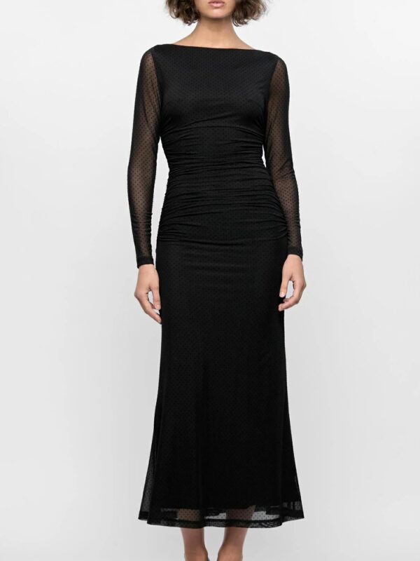 Staple the Label Kaia Spot Mesh Maxi Dress