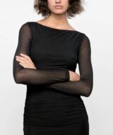 Staple the Label Kaia Spot Mesh Maxi Dress
