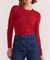 Staple the Label Luna Ribbed Knit Top