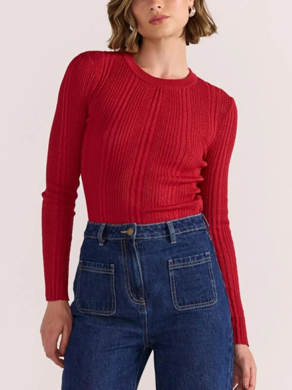 Staple the Label Luna Ribbed Knit Top