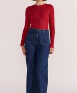 Staple the Label Luna Ribbed Knit Top
