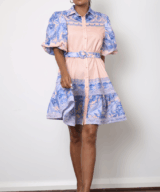White Sandstorm Madeline Ls Mini Dress