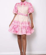 White Sandstorm Madeline Ls Mini Dress