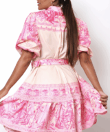 White Sandstorm Madeline Ls Mini Dress