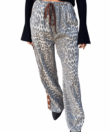 By Frankie Stripe Brown Leopard Pant