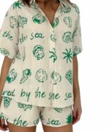 By Frankie by the Sea Bei/Grn Short