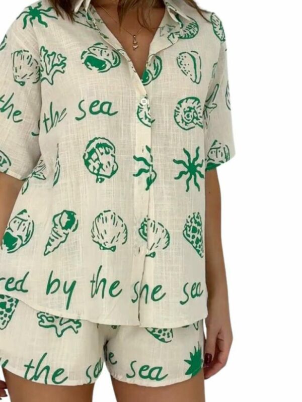 By Frankie by the Sea Bei/Grn Short