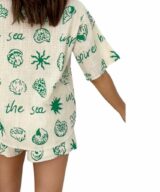 By Frankie by the Sea Bei/Grn Short