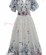 White Sandstorm Brielle Midi W/ Belt