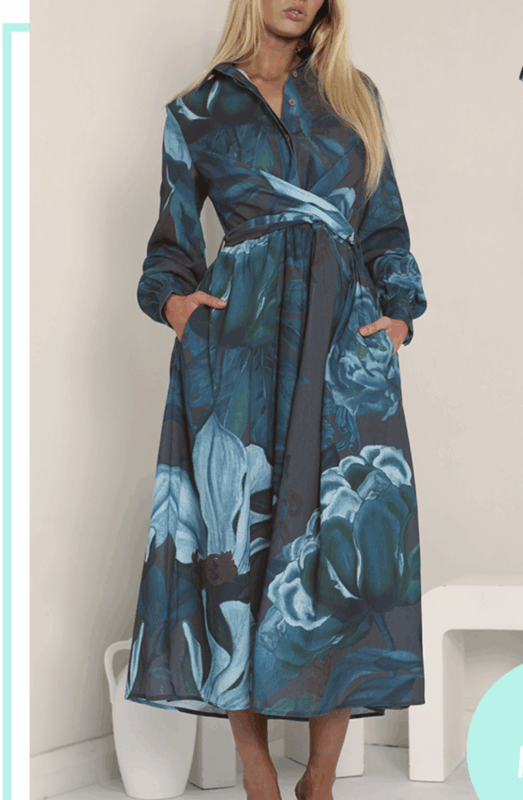White Sandstorm Donatell L/S Maxi Dress