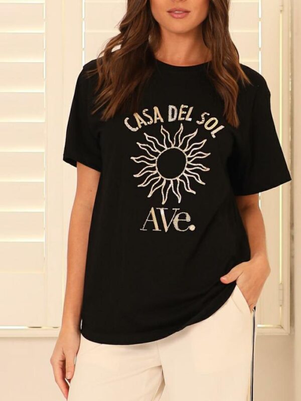 Ave Casa Del Sol Beaded Tee