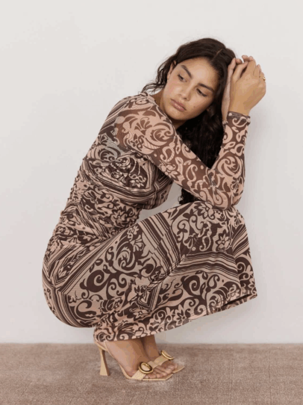 Minkpink Lumi Mesh Midi Dress