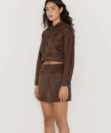 Minkpink Aston Suede Crop Jacket