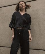White Closet Amelie Drape Front Top