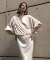 White Closet Amelie Drape Front Top