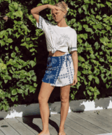 Paper Heart Brasilia Wrap Mini Skirt