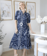 Shareen Seashell Ss Midi Dress